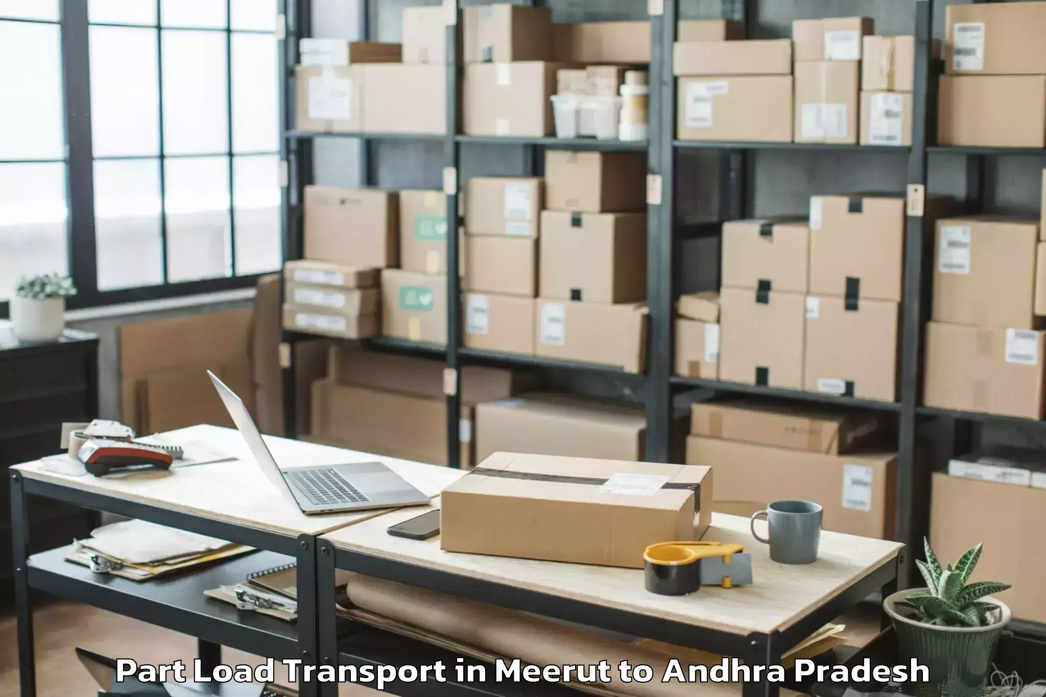 Top Meerut to Dravidian University Kuppam Part Load Transport Available